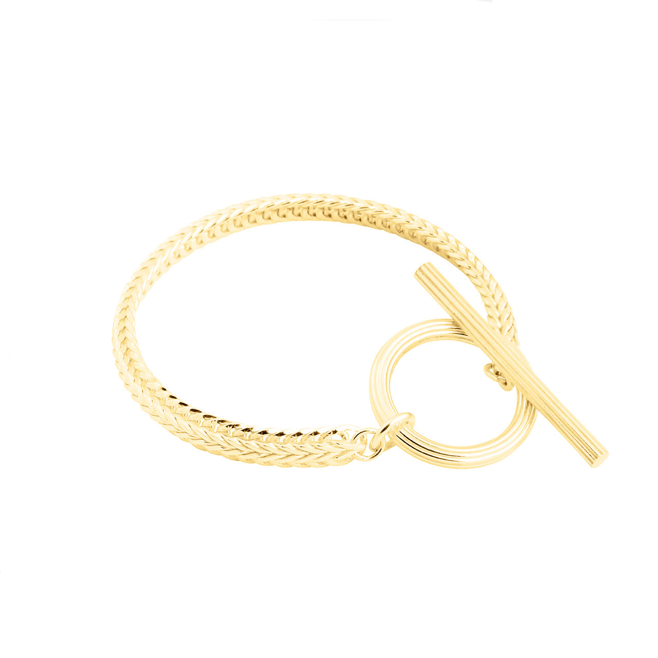 gold fine t-lock bracelet