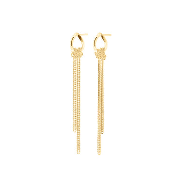 gold long flex post earrings