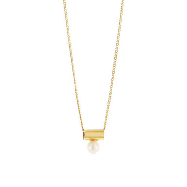 gold pearl pendant necklace