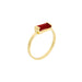 goldplated bar ring with carnelian agate