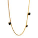 goldplated serif necklace with onyx