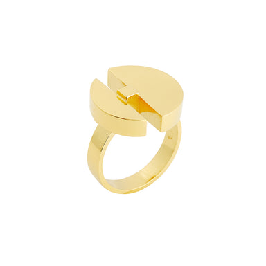 goldplated slab ring