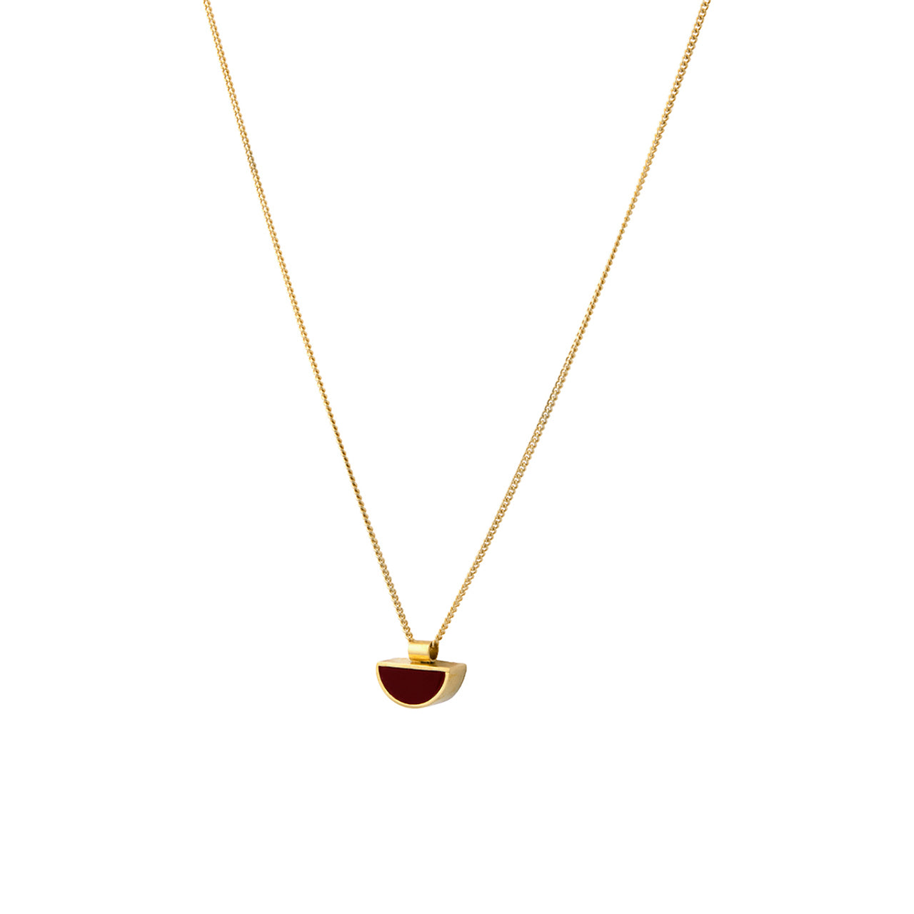 gold red agate necklace