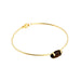 gold rigid smoky quartz bracelet