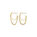 gold semi flex hoop earrings