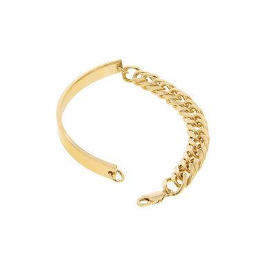 gold semi flex link bracelet