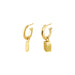 goldplated sliced earrings