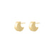gold small chunky earrings