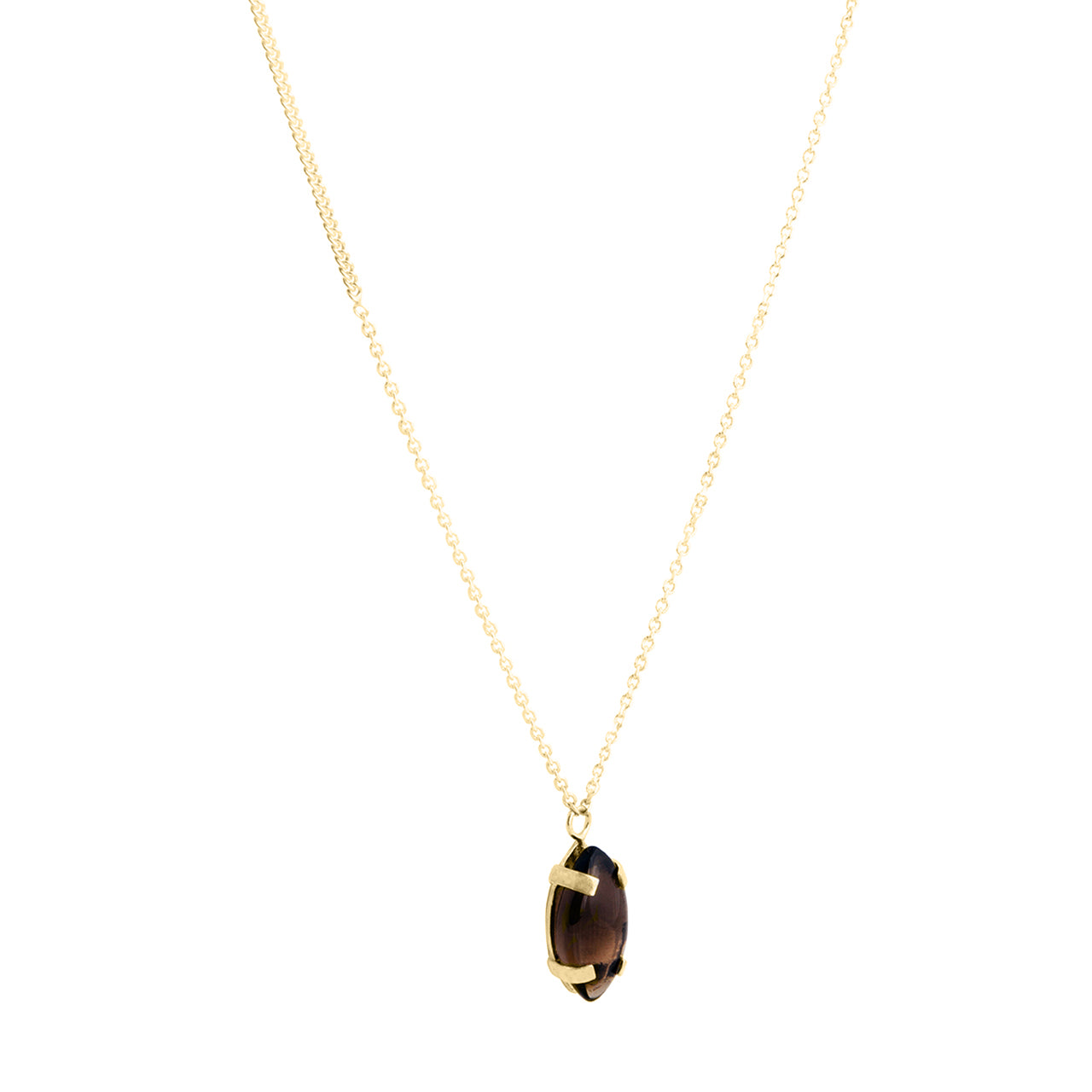 gold smoky quartz pendant