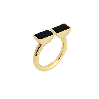 goldplated sunglasses ring with onyx