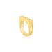 gold three layer u-shape ring