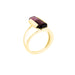 goldplated apex ring with vintage purple stone