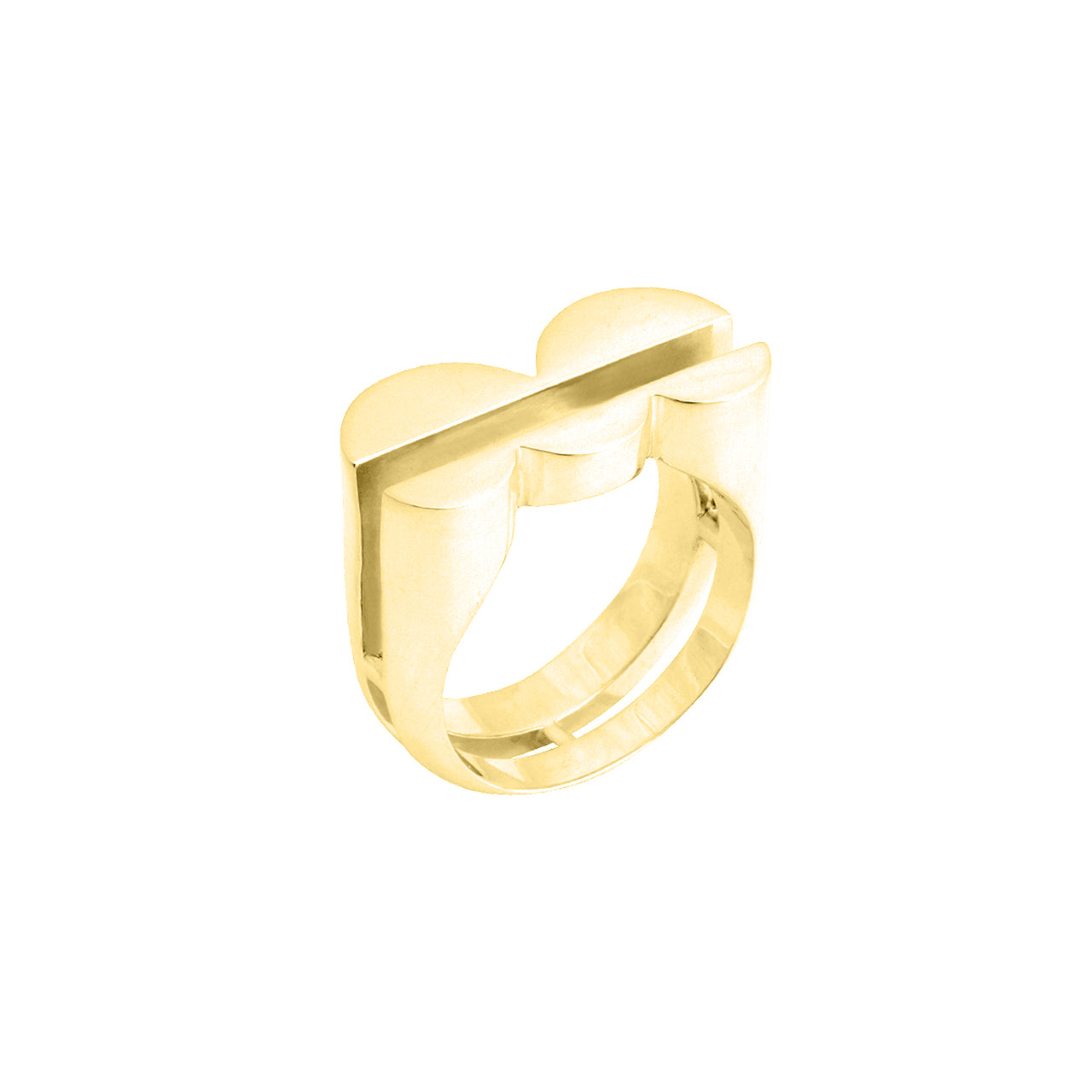 goldplated caps double ring