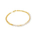 goldplated jacky bracelet with white pearls