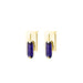 goldplated tilde earrings with vintage purple stones