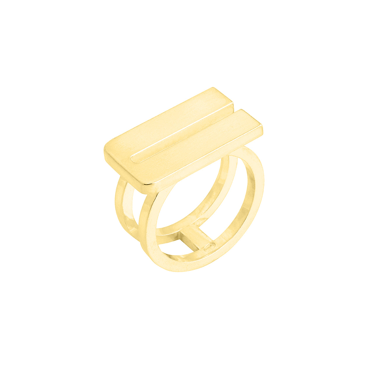 goldplated tilde ring