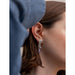 caps earrings with amethyst