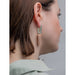 bracket earrings with sunstone