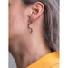 silver wavy stud earrings