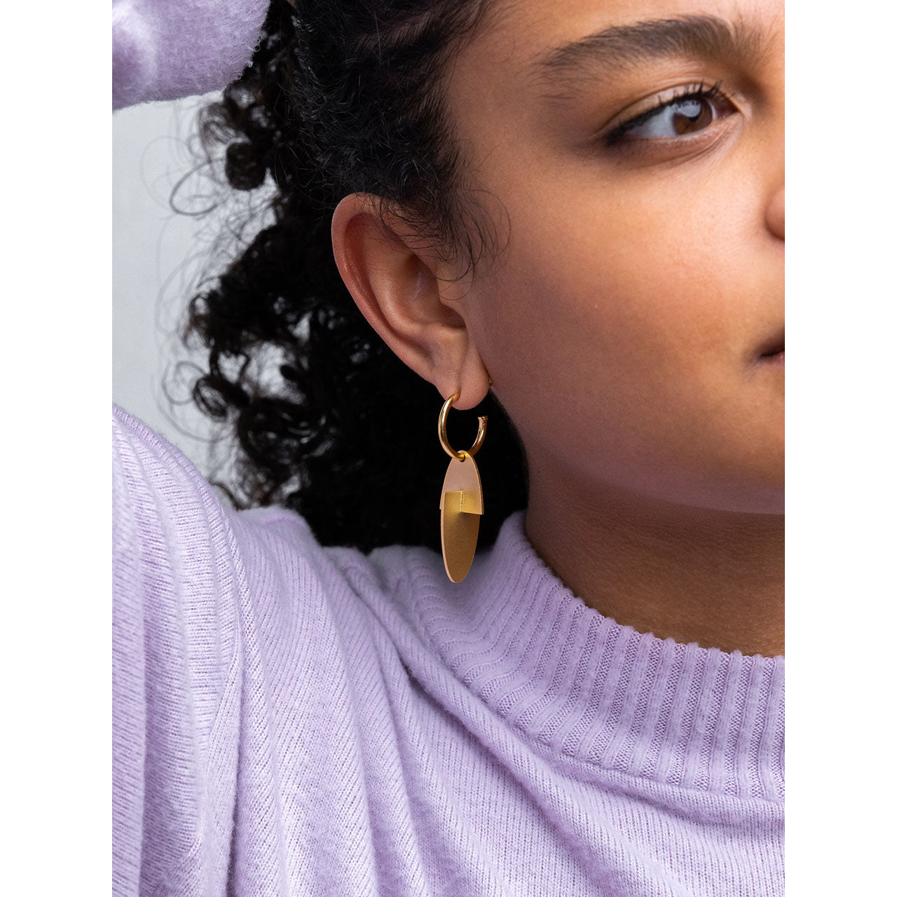 oval disk earrings