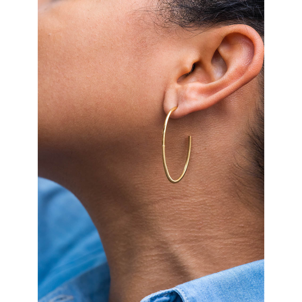 oval hoop earrings