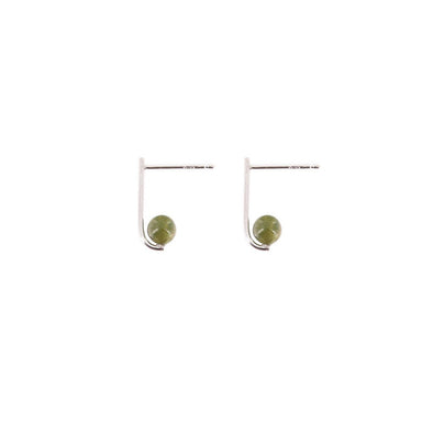 silver agate earrings