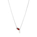 silver bar necklace with carnelian agate and baroque pearl