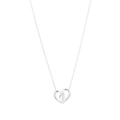 silver double link pendant necklace