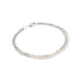silver double pink pearl bracelet