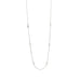 silver elegant long chain necklace