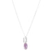 silver equal necklace with amethyst