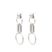 silver hoops tubes earrings