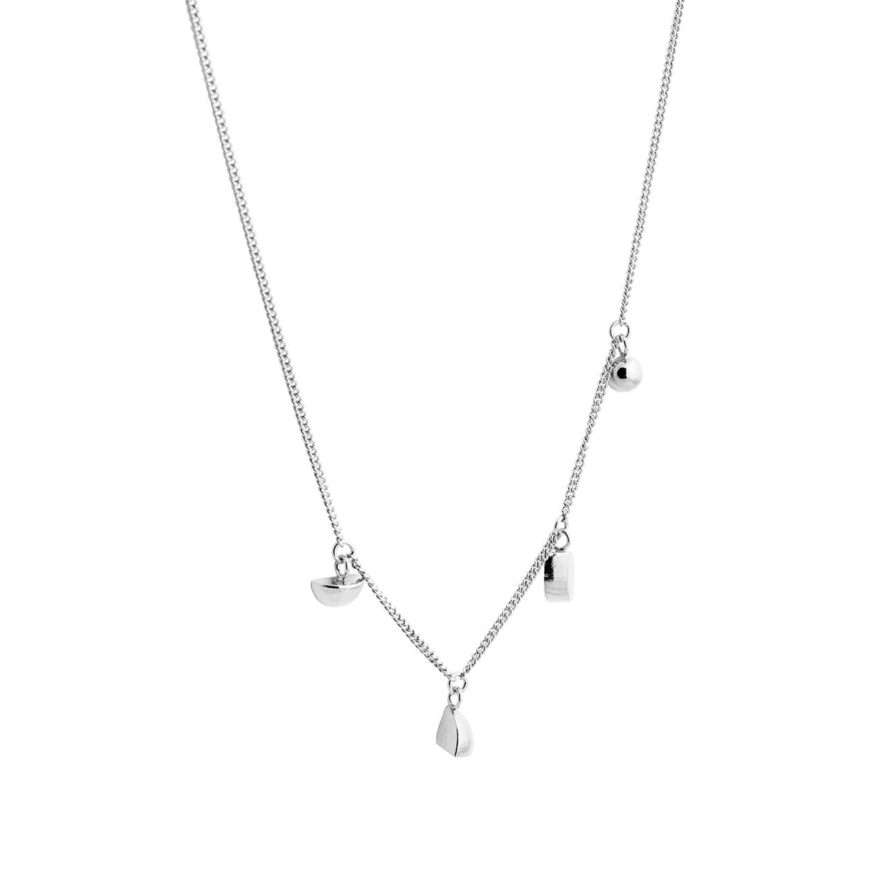 silver line dance necklace