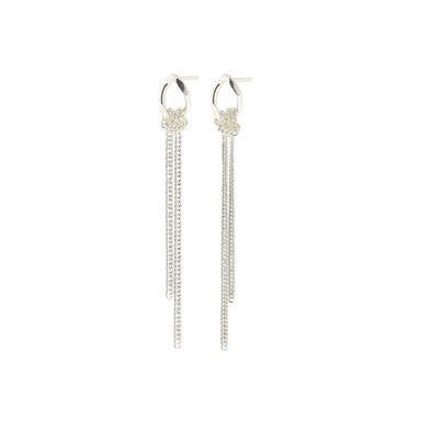 silver long flex post earrings