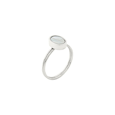 silver mother of pearl ring