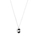 silver necklace Oh Oh with onyx