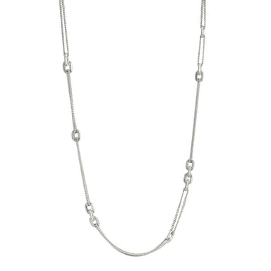 silver playful chain necklace