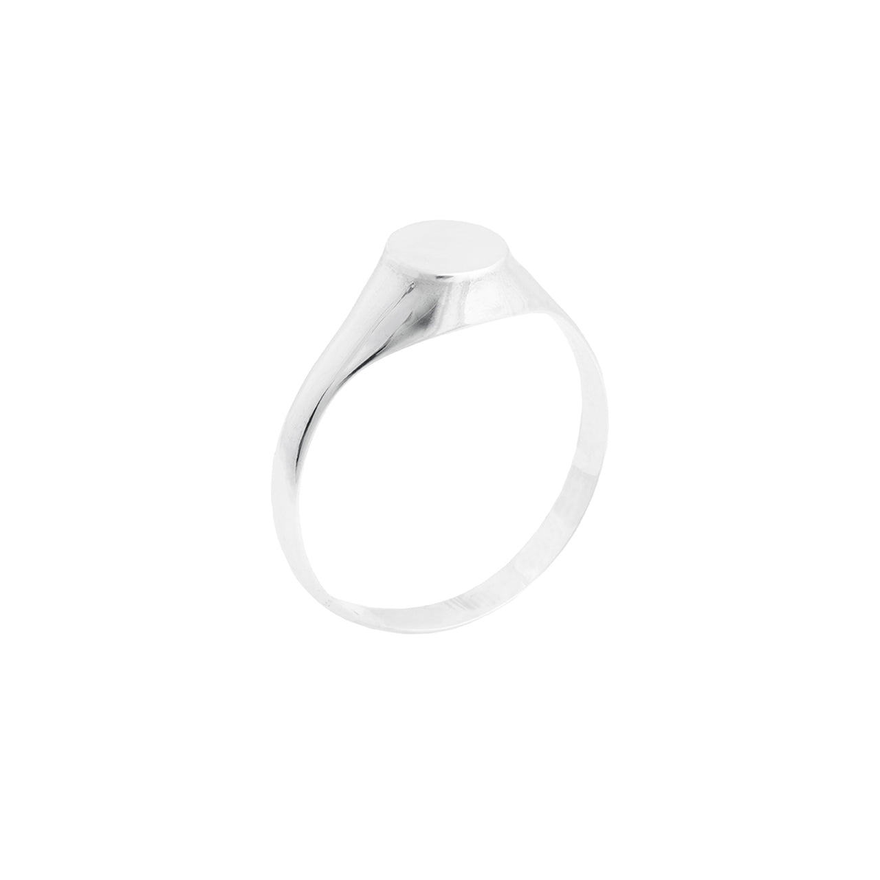 silver simple signet ring