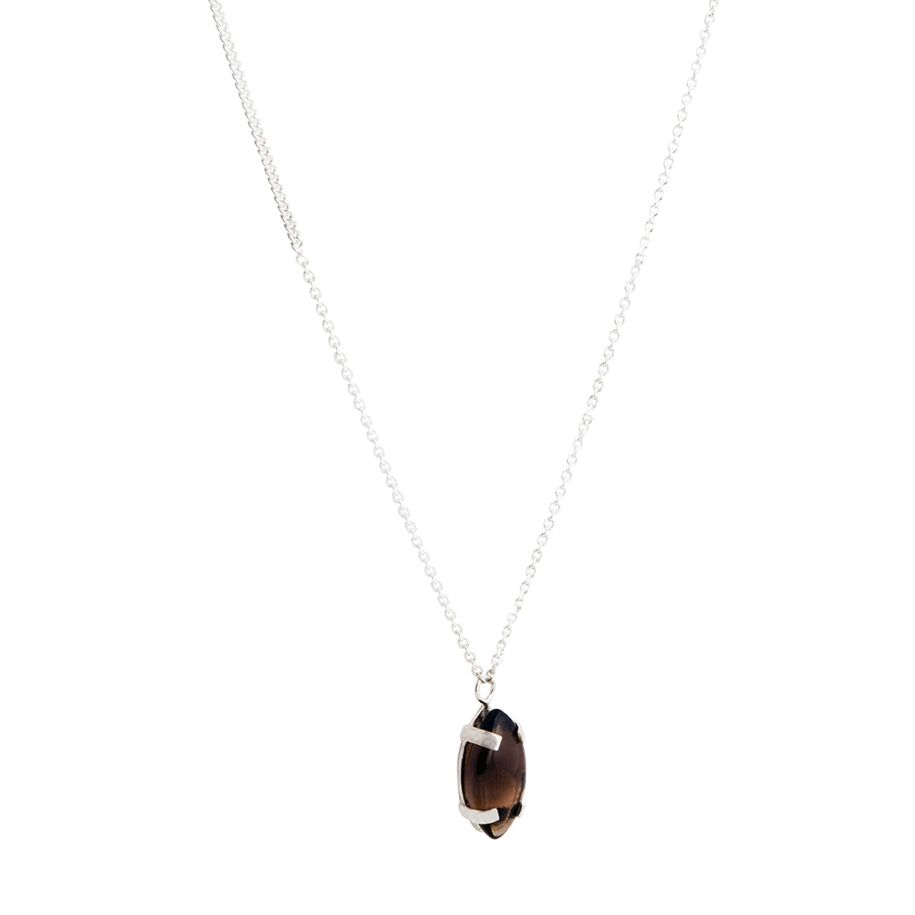 silver smoky quartz pendant
