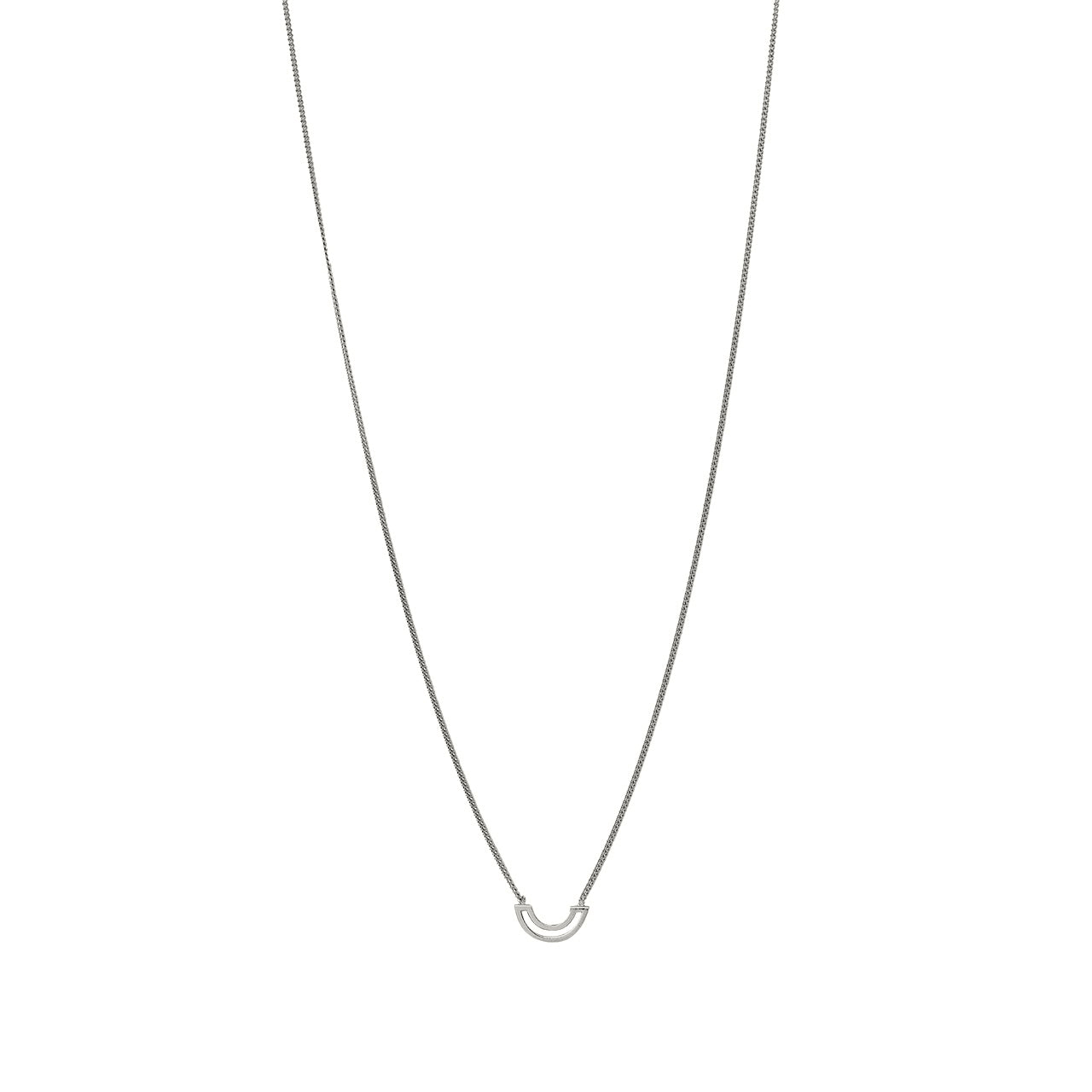 silver subtle arch necklace