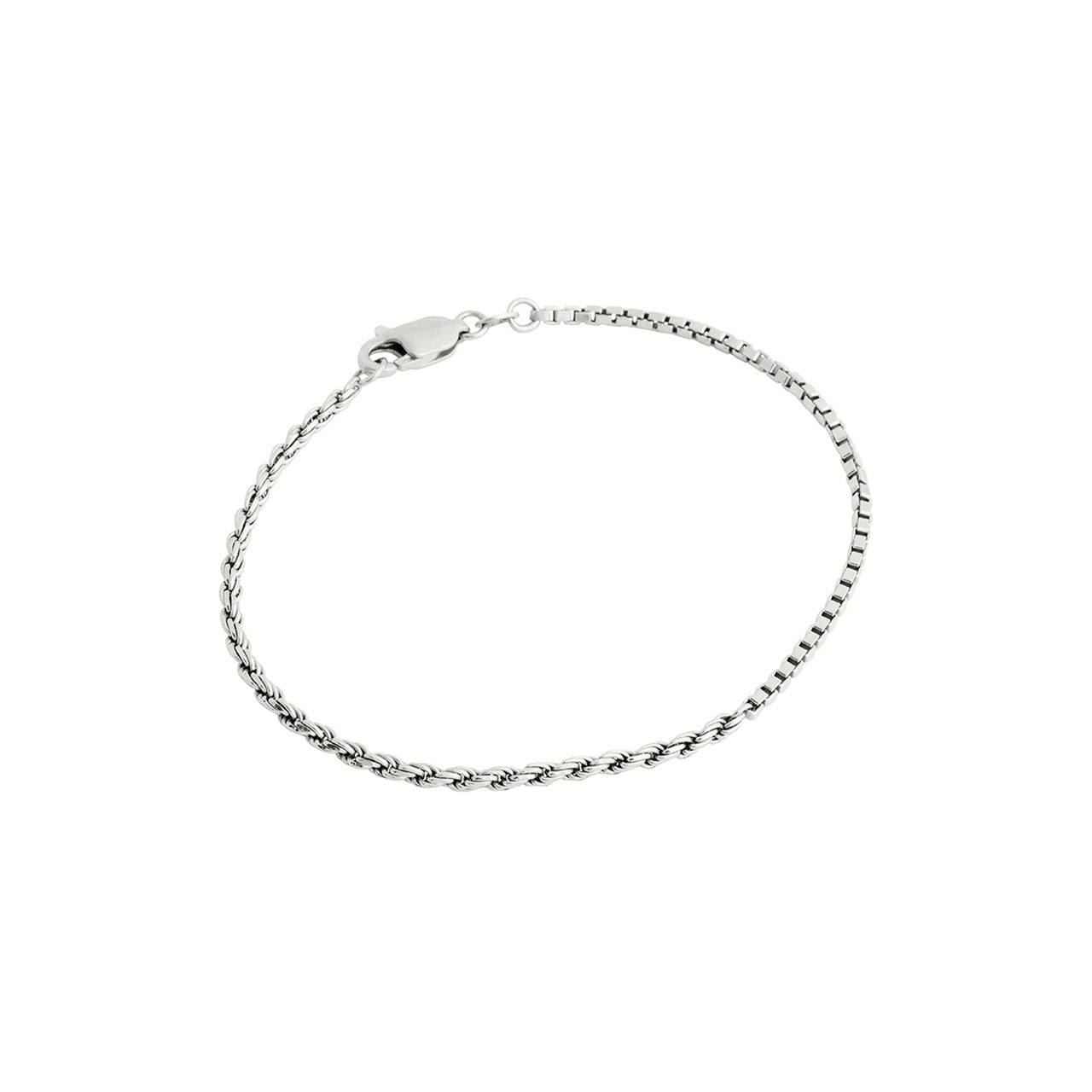 silver subtle link bracelet