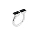 silver sunglasses ring with onyx